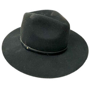 Banana Republic Factory Black Felt Fedora NWT Size M/L